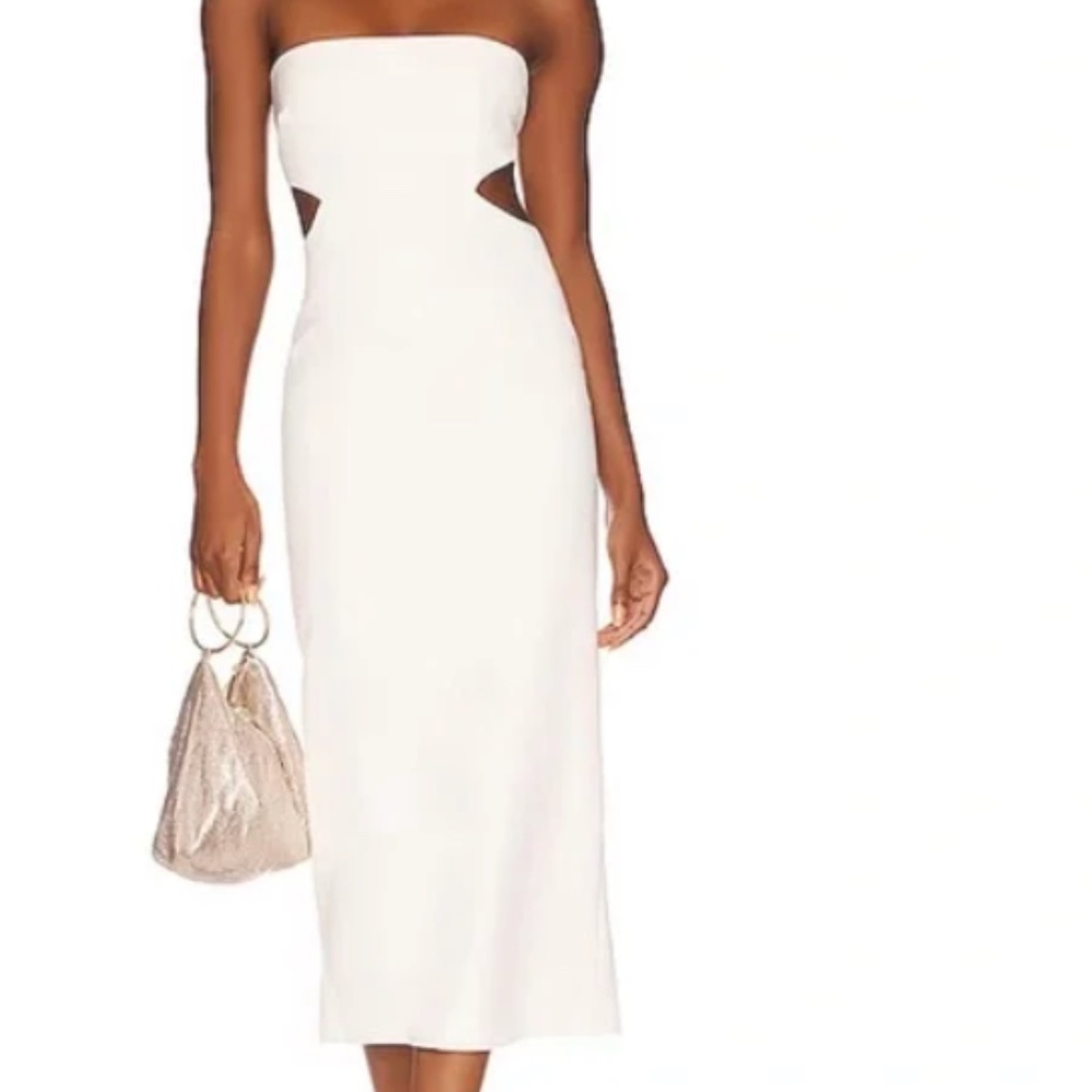 Bardot Dress Strapless Midi Size Medium